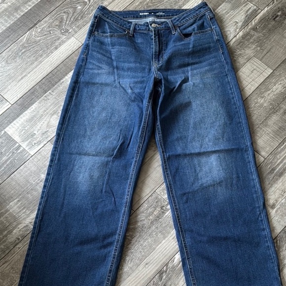 OLD NAVY High-Rise Wow Wide-Leg Blue Jeans - Picture 1 of 1
